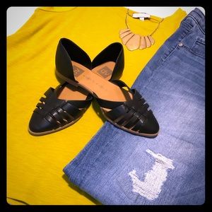 Black “Gently Used” Flat